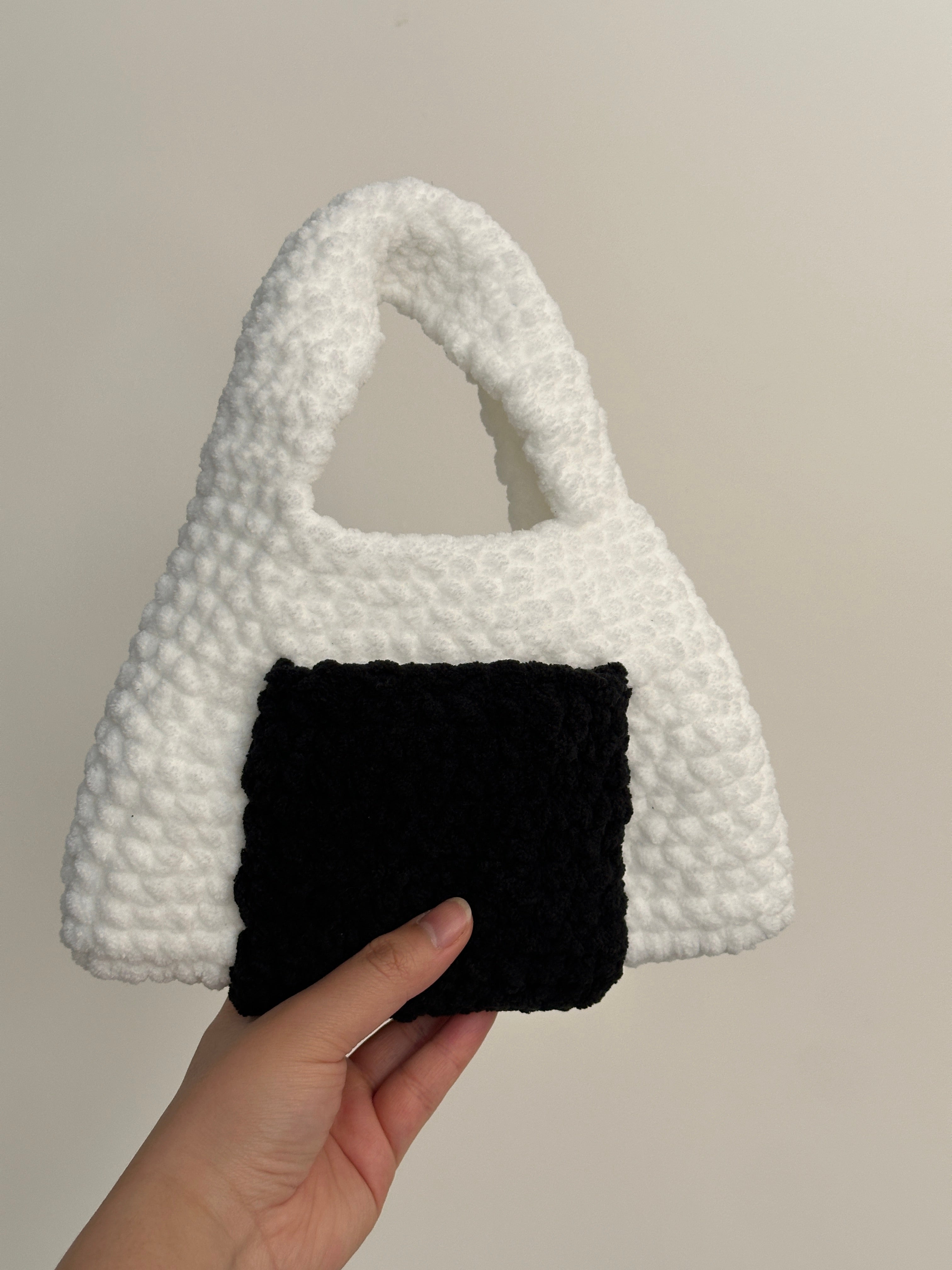 The Onigiri Bag - Crochet Bag (with front and back pockets) Pattern PDF Download Beginner Friendly