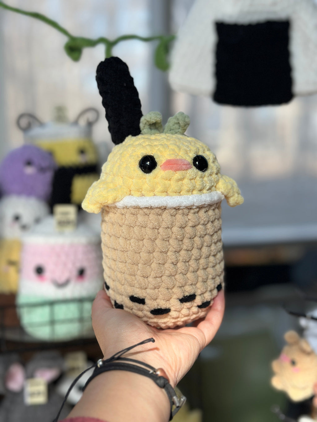 Handmade Crochet Chick Boba Plushie