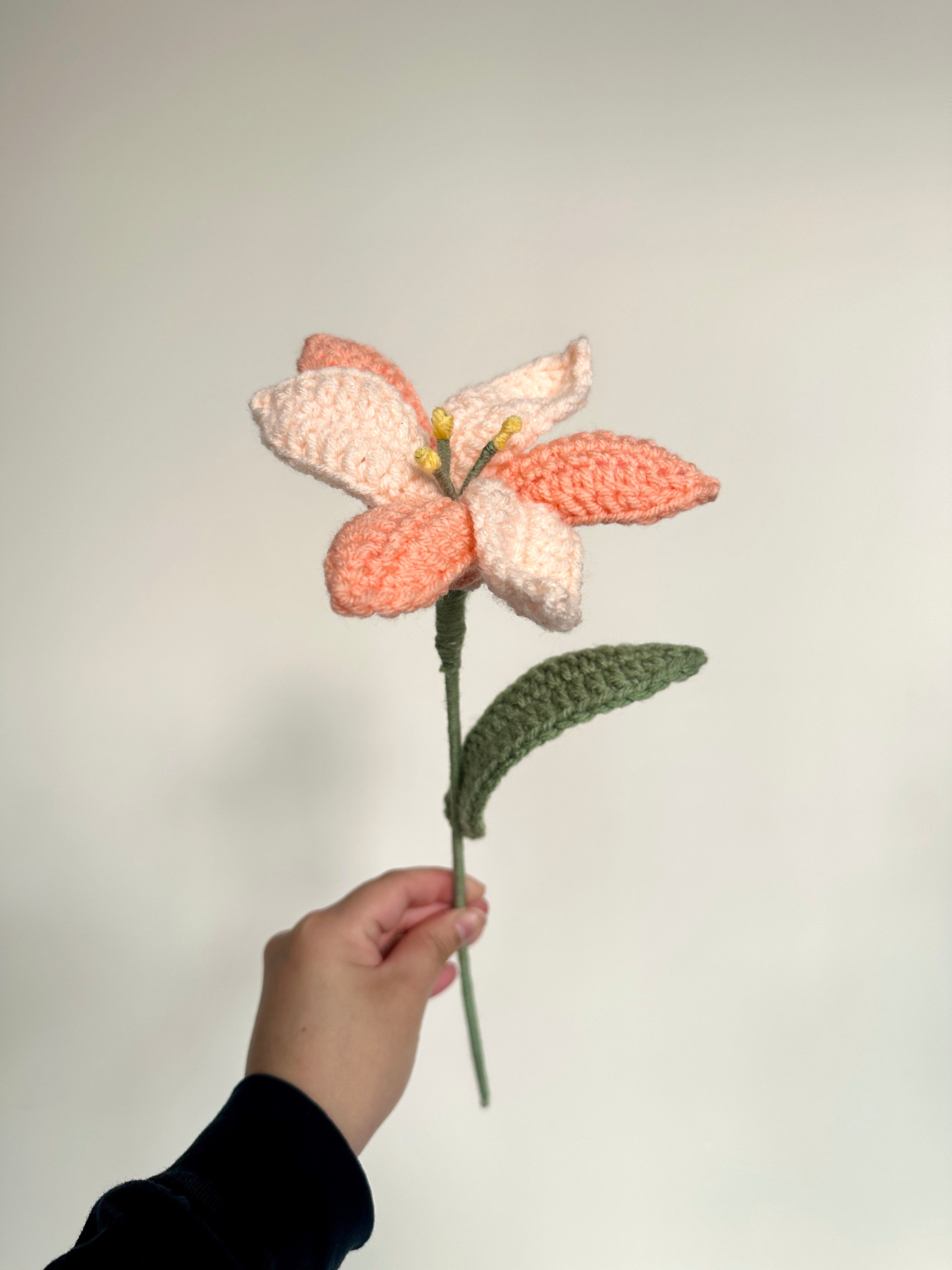 Handmade Crochet Lilies (Oriental Lily, Multi-coloured flowers)