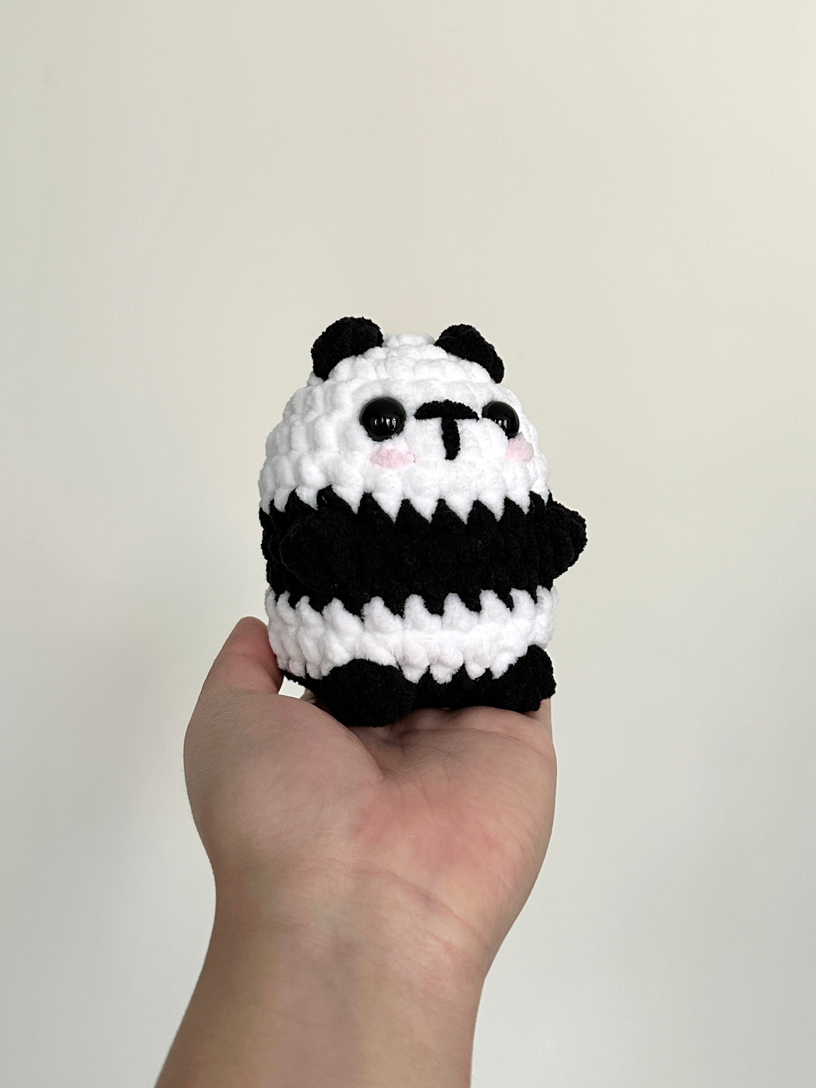 Crochet Mini Panda, Chick, Dog Plushie: Handmade Panda Toy