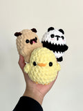 Crochet Mini Panda, Chick, Dog Plushie: Handmade Panda Toy