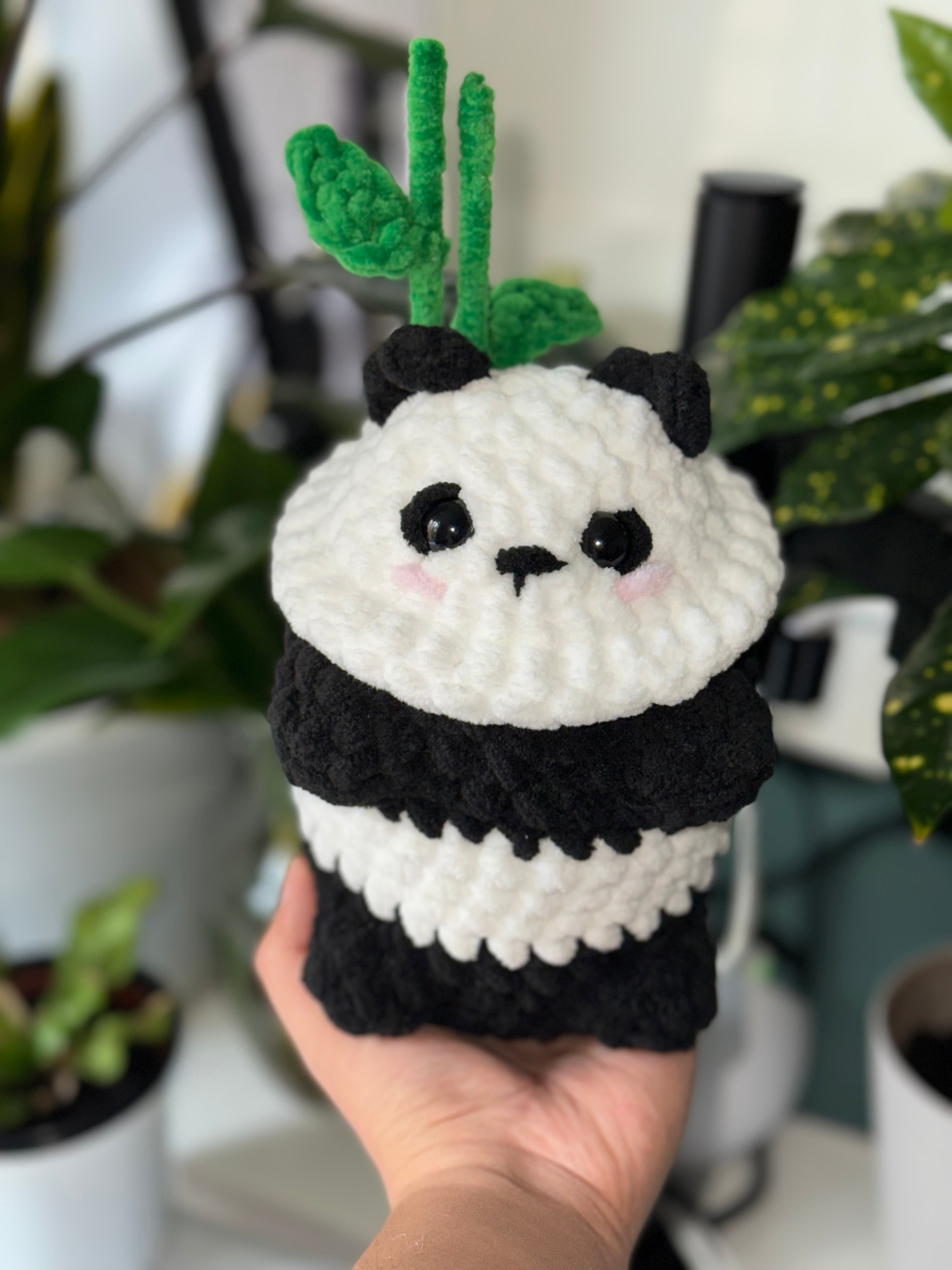 Handmade Crochet Panda Boba Plushie