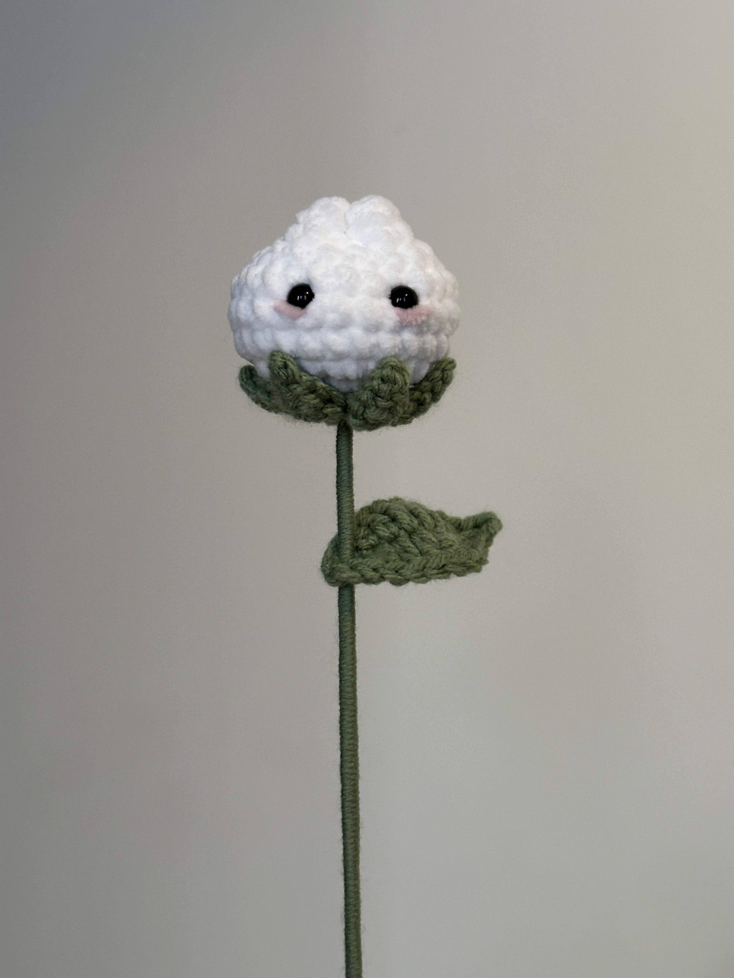 Handmade Crochet Flower Characters - Panda, Chick, Bao, Strawberry, Dog, Bunny Flowers