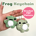Crochet Frog Keychain Pattern PDF Download Beginner Friendly