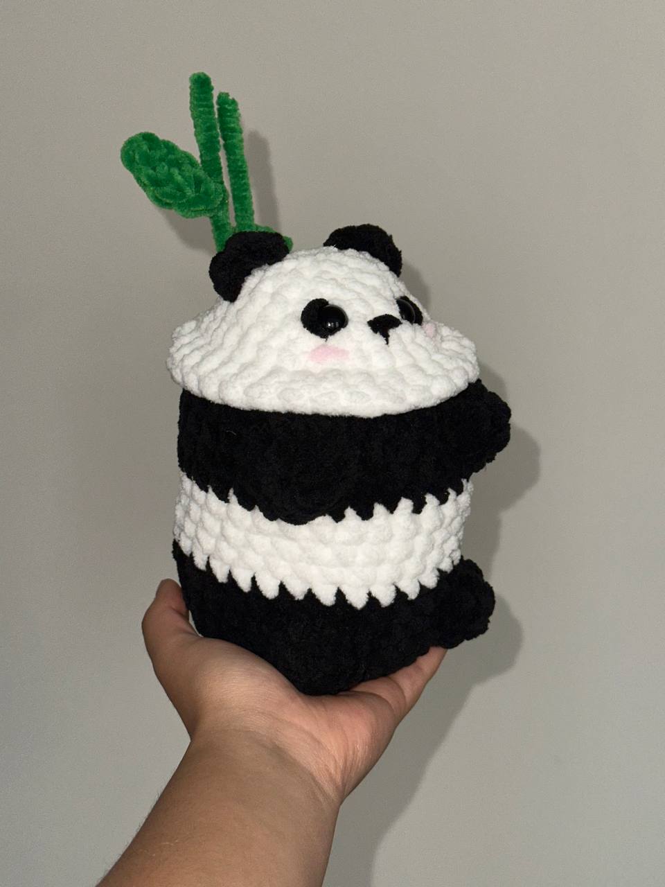 Crochet Panda Boba Plushie Pattern PDF Download